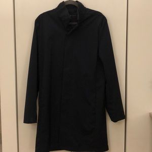 Theory Men’s Navy Tech Trench Coat